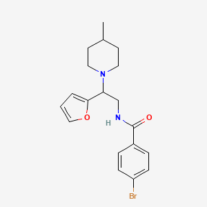 molecular formula C19H23BrN2O2 B14982709 4-bromo-N-[2-(furan-2-yl)-2-(4-methylpiperidin-1-yl)ethyl]benzamide 