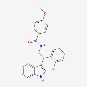 N-[2-(2-chlorophenyl)-2-(1H-indol-3-yl)ethyl]-4-methoxybenzamide