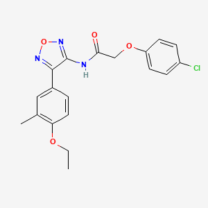 molecular formula C19H18ClN3O4 B14982728 2-(4-chlorophenoxy)-N-[4-(4-ethoxy-3-methylphenyl)-1,2,5-oxadiazol-3-yl]acetamide 