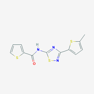 N-[3-(5-methylthiophen-2-yl)-1,2,4-thiadiazol-5-yl]thiophene-2-carboxamide