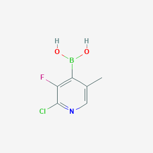 molecular formula C6H6BClFNO2 B1498274 2-氯-3-氟-5-吡啶-4-硼酸 CAS No. 1072952-39-6