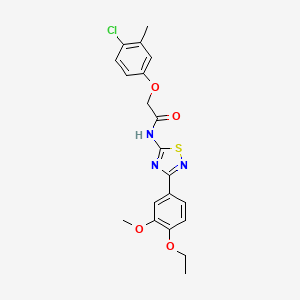 2-(4-chloro-3-methylphenoxy)-N-[3-(4-ethoxy-3-methoxyphenyl)-1,2,4-thiadiazol-5-yl]acetamide