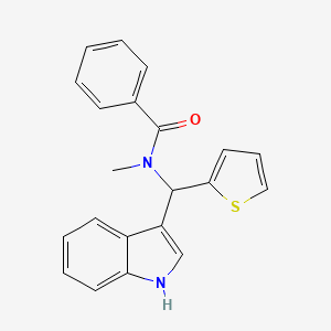 N-[1H-indol-3-yl(thiophen-2-yl)methyl]-N-methylbenzamide