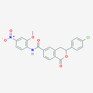 3-(4-chlorophenyl)-N-(2-methoxy-4-nitrophenyl)-1-oxo-3,4-dihydro-1H-isochromene-6-carboxamide