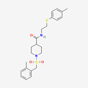 1-[(2-methylbenzyl)sulfonyl]-N-{2-[(4-methylphenyl)sulfanyl]ethyl}piperidine-4-carboxamide