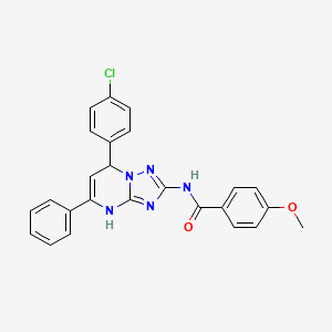 molecular formula C25H20ClN5O2 B14982792 N-[7-(4-chlorophenyl)-5-phenyl-4,7-dihydro[1,2,4]triazolo[1,5-a]pyrimidin-2-yl]-4-methoxybenzamide 