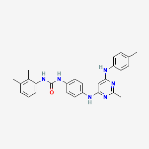 molecular formula C27H28N6O B14982798 1-(2,3-Dimethylphenyl)-3-(4-((2-methyl-6-(p-tolylamino)pyrimidin-4-yl)amino)phenyl)urea 