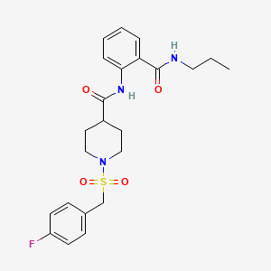 1-[(4-fluorobenzyl)sulfonyl]-N-[2-(propylcarbamoyl)phenyl]piperidine-4-carboxamide