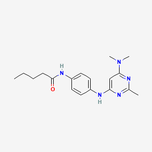 N-(4-{[6-(dimethylamino)-2-methylpyrimidin-4-yl]amino}phenyl)pentanamide