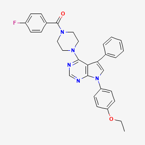 molecular formula C31H28FN5O2 B14982826 {4-[7-(4-ethoxyphenyl)-5-phenyl-7H-pyrrolo[2,3-d]pyrimidin-4-yl]piperazin-1-yl}(4-fluorophenyl)methanone 