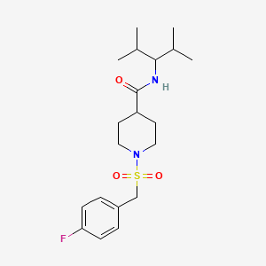 N-(2,4-dimethylpentan-3-yl)-1-[(4-fluorobenzyl)sulfonyl]piperidine-4-carboxamide