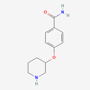 molecular formula C12H16N2O2 B1498288 4-(3-Piperidinyloxy)benzamide CAS No. 912761-79-6