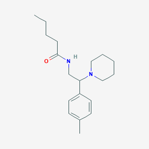 molecular formula C19H30N2O B14982882 N-[2-(4-methylphenyl)-2-(piperidin-1-yl)ethyl]pentanamide 