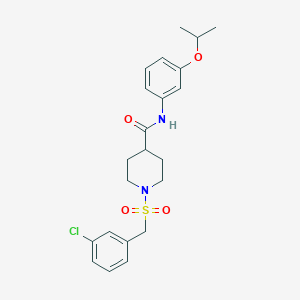 1-[(3-chlorobenzyl)sulfonyl]-N-[3-(propan-2-yloxy)phenyl]piperidine-4-carboxamide