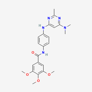 N-(4-{[6-(dimethylamino)-2-methylpyrimidin-4-yl]amino}phenyl)-3,4,5-trimethoxybenzamide