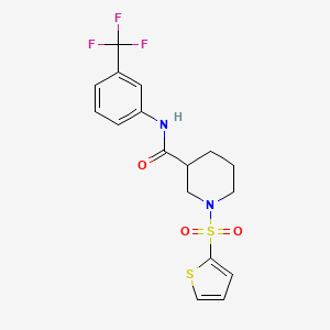 1-(thiophen-2-ylsulfonyl)-N-[3-(trifluoromethyl)phenyl]piperidine-3-carboxamide