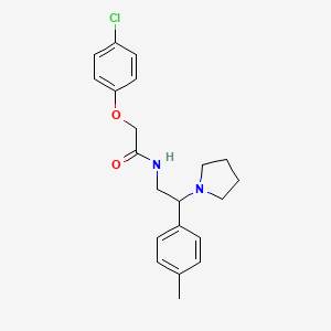 molecular formula C21H25ClN2O2 B14982918 2-(4-chlorophenoxy)-N-[2-(4-methylphenyl)-2-(pyrrolidin-1-yl)ethyl]acetamide 