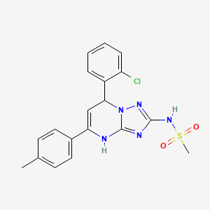 molecular formula C19H18ClN5O2S B14982929 N-[7-(2-chlorophenyl)-5-(4-methylphenyl)-4,7-dihydro[1,2,4]triazolo[1,5-a]pyrimidin-2-yl]methanesulfonamide 