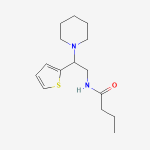 N-[2-(piperidin-1-yl)-2-(thiophen-2-yl)ethyl]butanamide