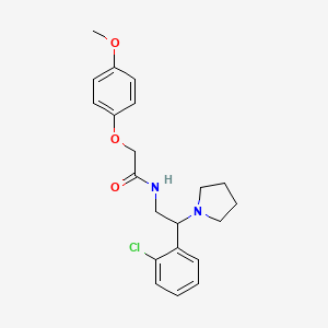 N-[2-(2-chlorophenyl)-2-(pyrrolidin-1-yl)ethyl]-2-(4-methoxyphenoxy)acetamide