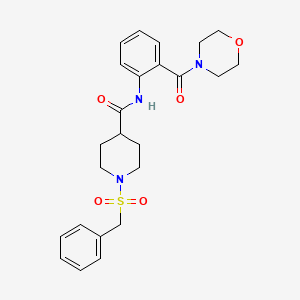 1-(benzylsulfonyl)-N-[2-(morpholin-4-ylcarbonyl)phenyl]piperidine-4-carboxamide