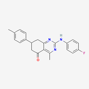 2-[(4-fluorophenyl)amino]-4-methyl-7-(4-methylphenyl)-7,8-dihydroquinazolin-5(6H)-one