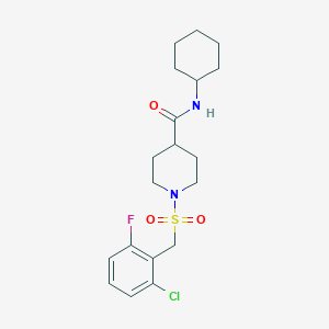 1-[(2-chloro-6-fluorobenzyl)sulfonyl]-N-cyclohexylpiperidine-4-carboxamide