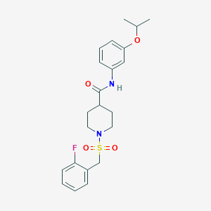 1-[(2-fluorobenzyl)sulfonyl]-N-[3-(propan-2-yloxy)phenyl]piperidine-4-carboxamide