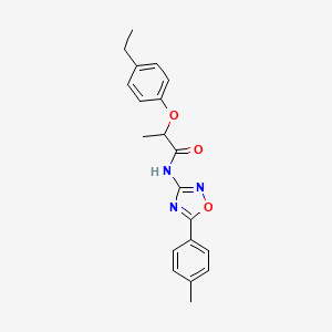 2-(4-ethylphenoxy)-N-[5-(4-methylphenyl)-1,2,4-oxadiazol-3-yl]propanamide