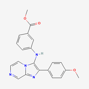 Methyl 3-{[2-(4-methoxyphenyl)imidazo[1,2-a]pyrazin-3-yl]amino}benzoate