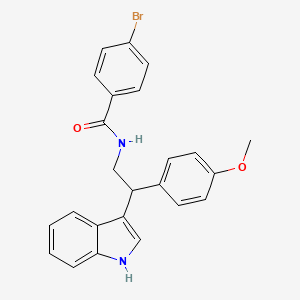 4-bromo-N-[2-(1H-indol-3-yl)-2-(4-methoxyphenyl)ethyl]benzamide