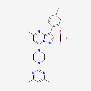 7-[4-(4,6-Dimethylpyrimidin-2-yl)piperazin-1-yl]-5-methyl-3-(4-methylphenyl)-2-(trifluoromethyl)pyrazolo[1,5-a]pyrimidine