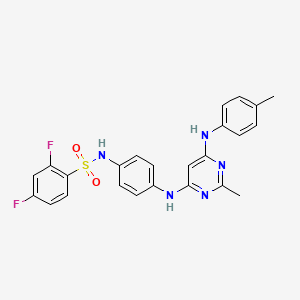 molecular formula C24H21F2N5O2S B14983047 Sqle-IN-1 