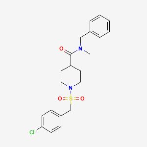 molecular formula C21H25ClN2O3S B14983055 N-benzyl-1-[(4-chlorobenzyl)sulfonyl]-N-methylpiperidine-4-carboxamide 