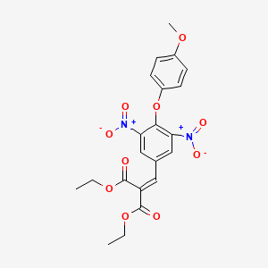 molecular formula C21H20N2O10 B1498308 Diethyl {[4-(4-methoxyphenoxy)-3,5-dinitrophenyl]methylidene}propanedioate CAS No. 103506-04-3