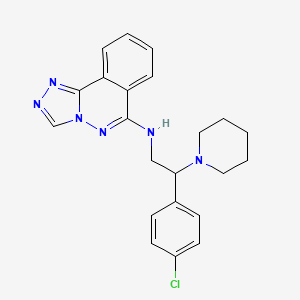 molecular formula C22H23ClN6 B14983082 N-[2-(4-chlorophenyl)-2-(piperidin-1-yl)ethyl][1,2,4]triazolo[3,4-a]phthalazin-6-amine 