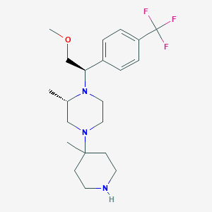 molecular formula C21H32F3N3O B1498309 (S)-1-((R)-2-methoxy-1-(4-(trifluoromethyl)phenyl)ethyl)-2-methyl-4-(4-methylpiperidin-4-yl)piperazine CAS No. 696601-20-4