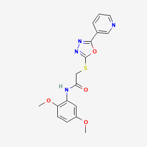 molecular formula C17H16N4O4S B14983092 N-(2,5-dimethoxyphenyl)-2-{[5-(pyridin-3-yl)-1,3,4-oxadiazol-2-yl]sulfanyl}acetamide 