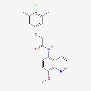 2-(4-chloro-3,5-dimethylphenoxy)-N-(8-methoxyquinolin-5-yl)acetamide