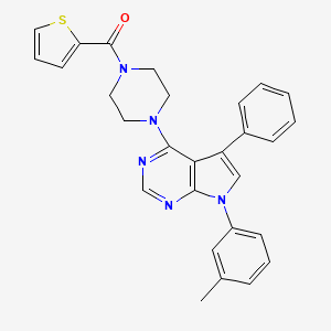 molecular formula C28H25N5OS B14983103 {4-[7-(3-methylphenyl)-5-phenyl-7H-pyrrolo[2,3-d]pyrimidin-4-yl]piperazin-1-yl}(thiophen-2-yl)methanone 