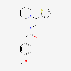 molecular formula C20H26N2O2S B14983115 2-(4-methoxyphenyl)-N-[2-(piperidin-1-yl)-2-(thiophen-2-yl)ethyl]acetamide 