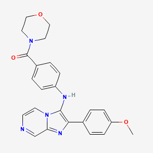 (4-{[2-(4-Methoxyphenyl)imidazo[1,2-a]pyrazin-3-yl]amino}phenyl)(morpholin-4-yl)methanone