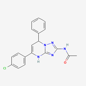 N-[5-(4-chlorophenyl)-7-phenyl-3,7-dihydro[1,2,4]triazolo[1,5-a]pyrimidin-2-yl]acetamide