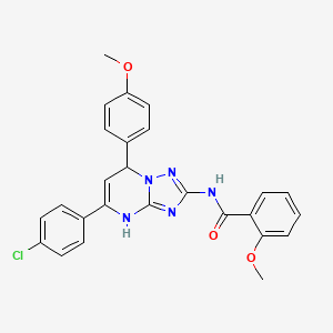 N-[5-(4-chlorophenyl)-7-(4-methoxyphenyl)-4,7-dihydro[1,2,4]triazolo[1,5-a]pyrimidin-2-yl]-2-methoxybenzamide