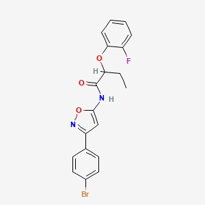 N-[3-(4-bromophenyl)-1,2-oxazol-5-yl]-2-(2-fluorophenoxy)butanamide