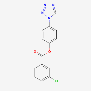 4-(1H-tetrazol-1-yl)phenyl 3-chlorobenzoate