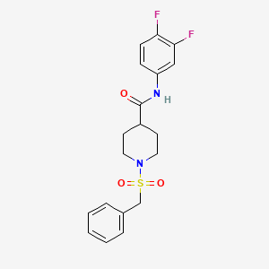 molecular formula C19H20F2N2O3S B14983198 1-(benzylsulfonyl)-N-(3,4-difluorophenyl)piperidine-4-carboxamide 