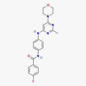 4-fluoro-N-(4-((2-methyl-6-morpholinopyrimidin-4-yl)amino)phenyl)benzamide