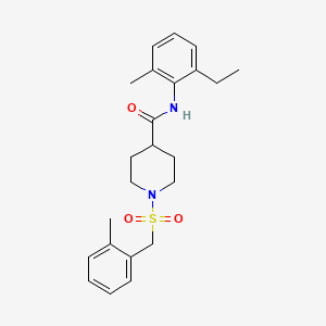 N-(2-ethyl-6-methylphenyl)-1-[(2-methylbenzyl)sulfonyl]piperidine-4-carboxamide