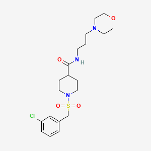 1-[(3-chlorobenzyl)sulfonyl]-N-[3-(morpholin-4-yl)propyl]piperidine-4-carboxamide